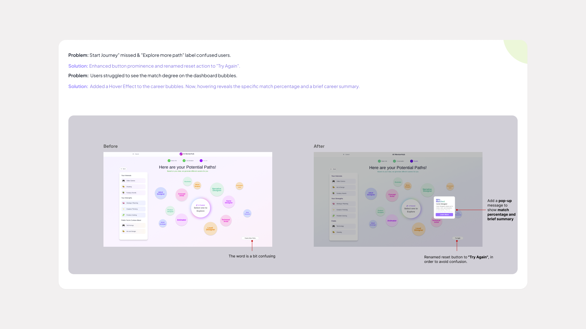 AI MentorHub case study page 9