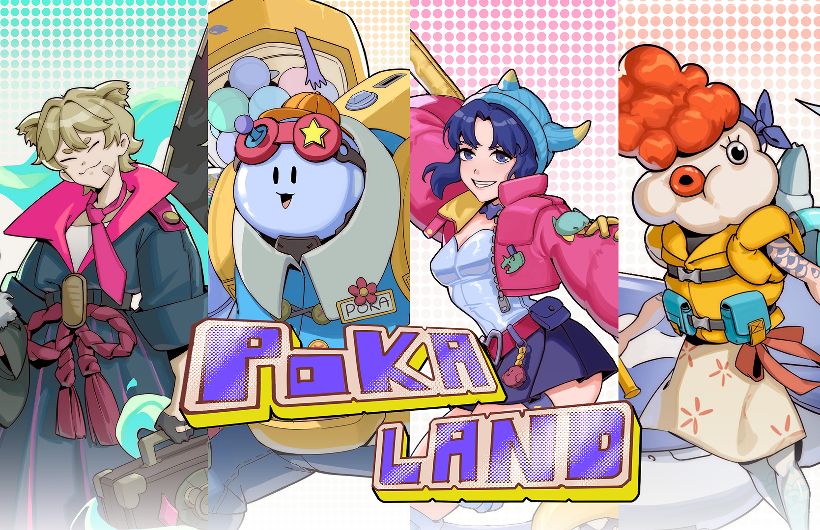Poka Land illustrated character lineup